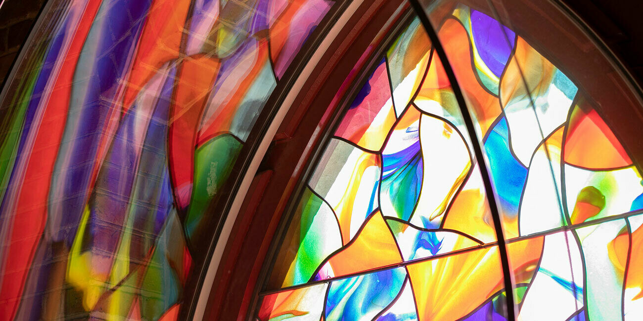 Cathedral stained glass colourful