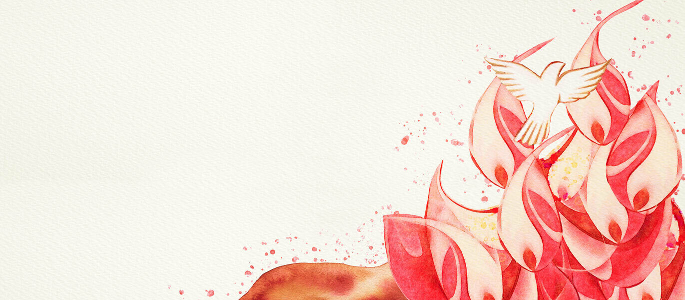 May 2024 Messenger Pentecost watercolour illustration