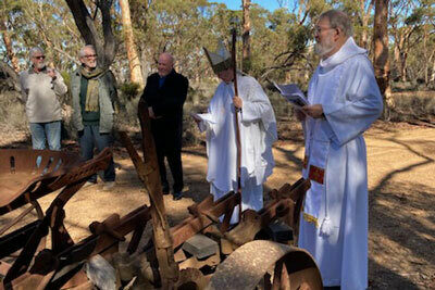 Blessing of Plough Bishop Kate blesses a plough