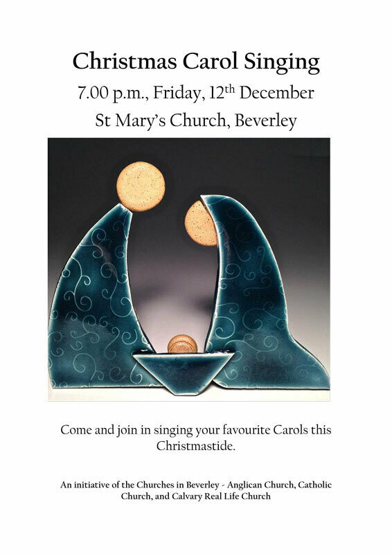 Christmas Carol Singing Poster Beverley 2025