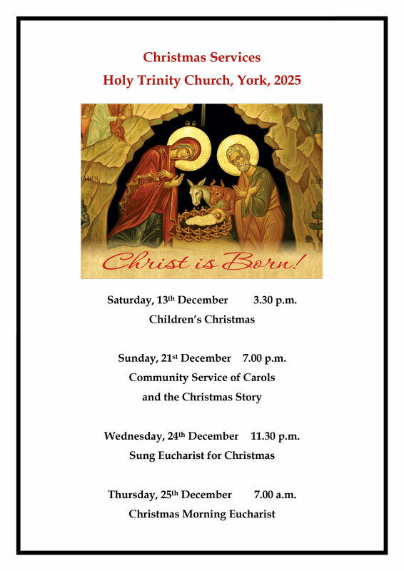 Christmas Services Poster York 2025