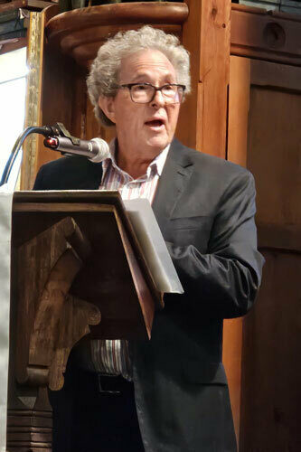 Holocaust Memorial Day Service IMAGE Martin Moen addresses Holocaust Memorial Day Service