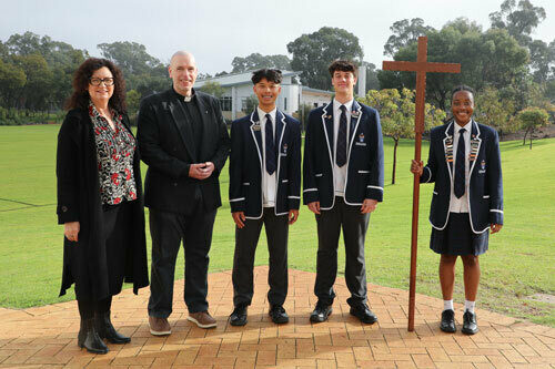 Peter Carnley ACS IMAGE Welcoming Father Raphael Beuthner as Chaplain
