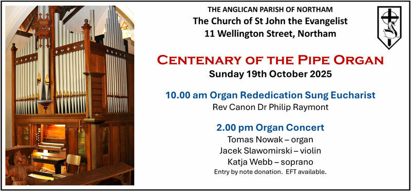 St John Northam Centenary of Pipe Organ