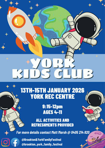 York Kids Club Flyer January 2026