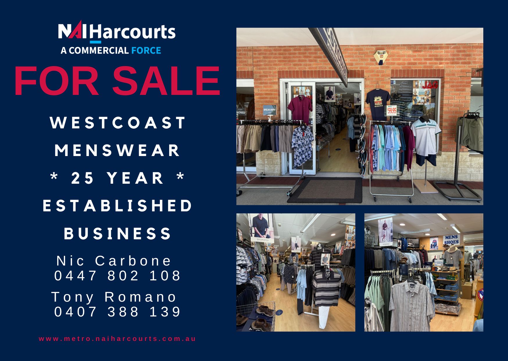 25 Year Established Menswear Business -  Kingsley