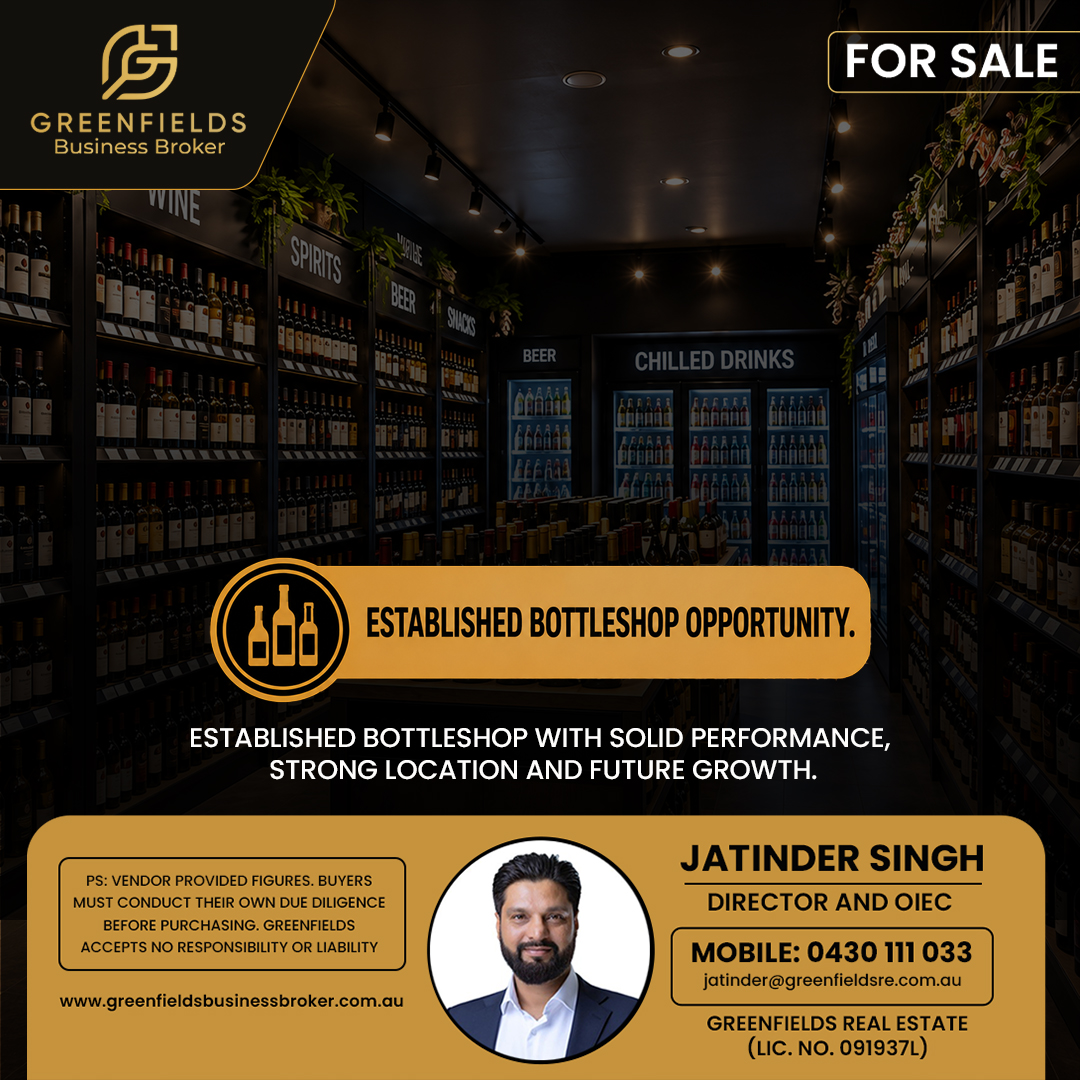 Established Bottle Shop For Sale  A Trusted Local Cellar, Ready for a New Owner!