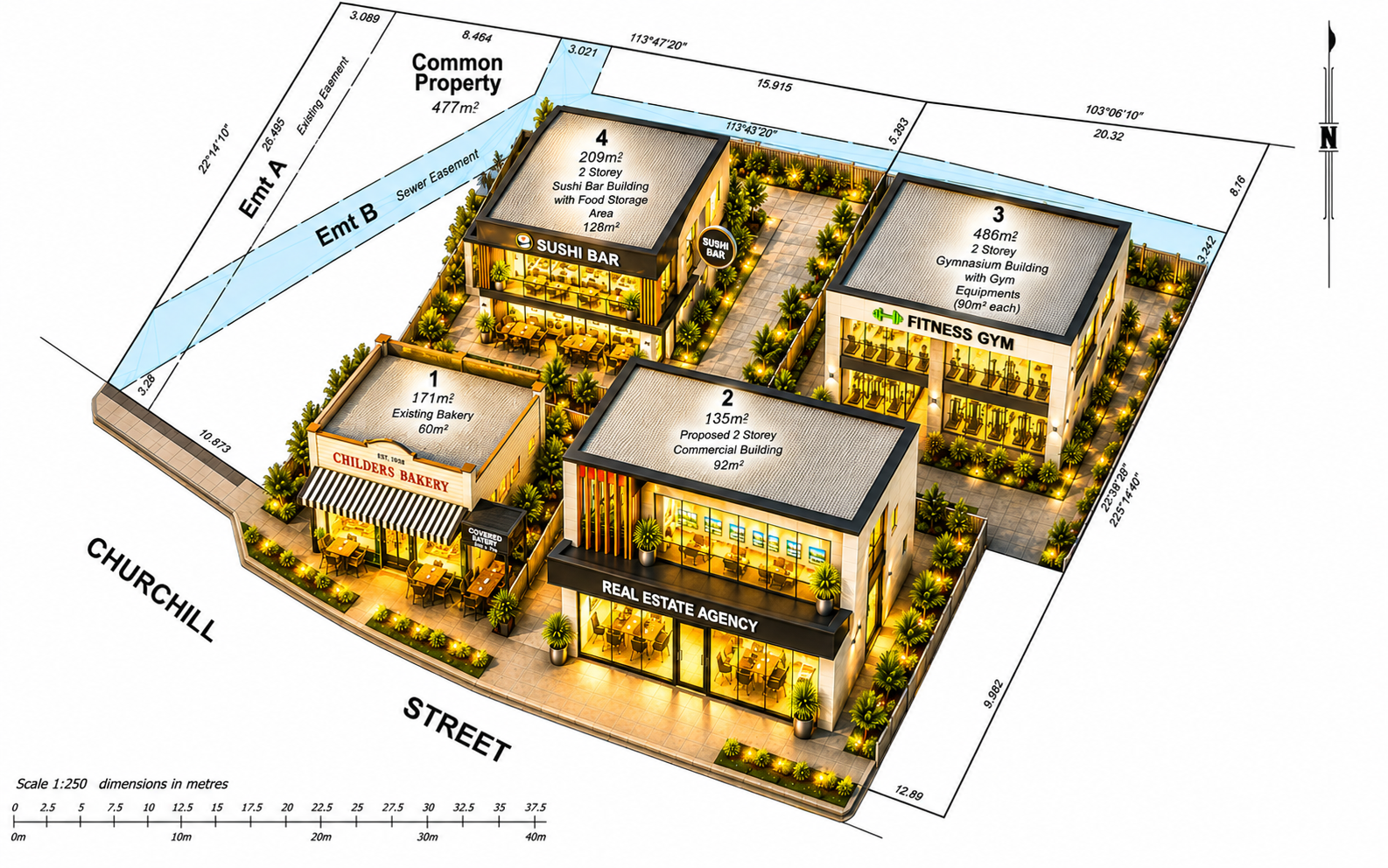 DA-Approved 4-Lot Commercial Subdivision: For Sale Individually or as a Whole