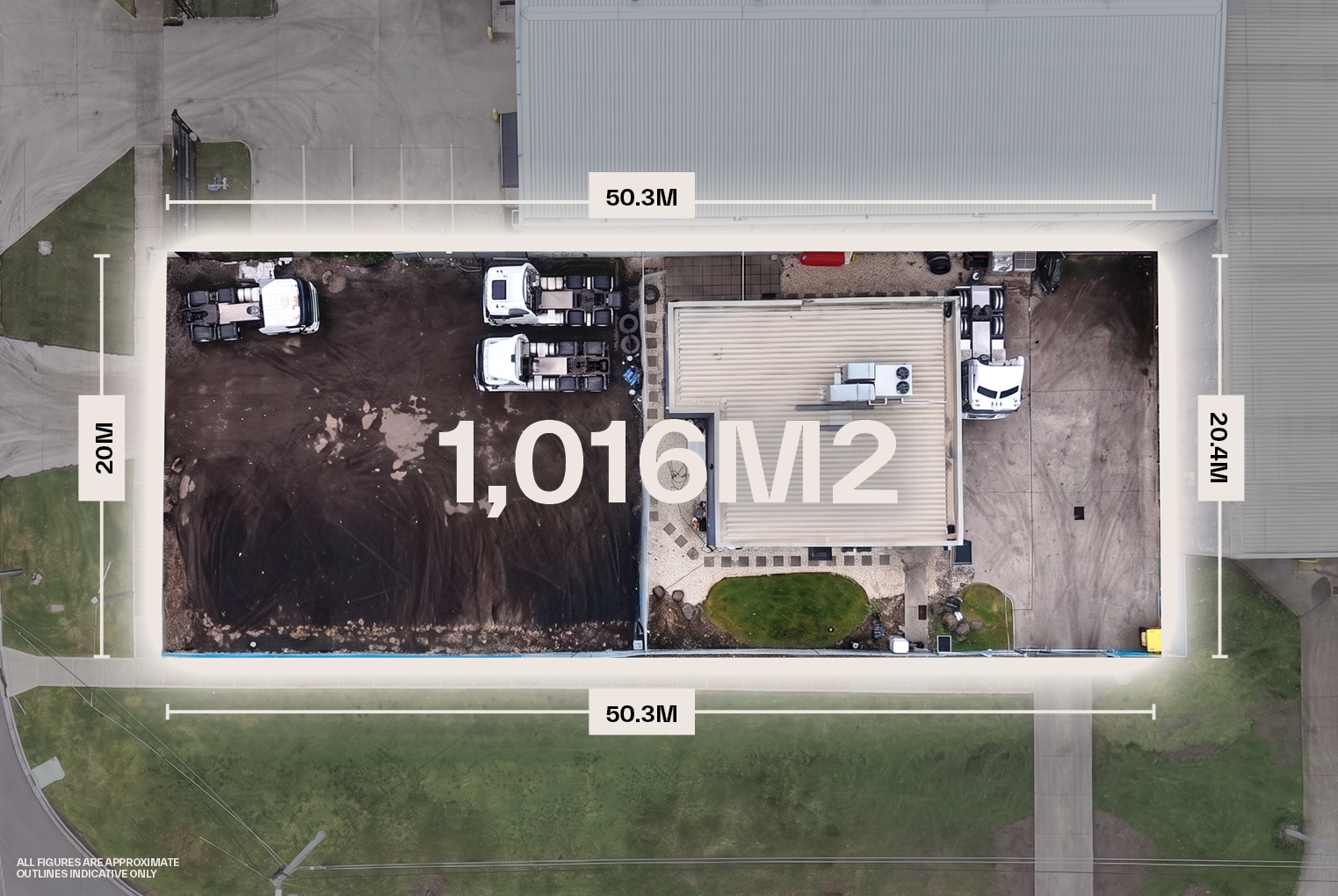 PROMINENT CORNER WITH OFFICE, YARD AND FREEWAY ACCESS.