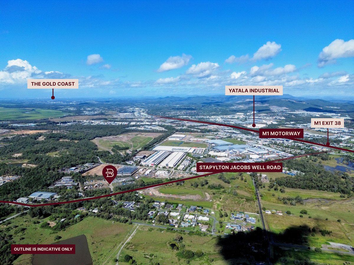 14,460sqm GBA DEVELOPMENT READY Hardstand Site 40,470sqm DEVELOPMENT APPROVED - Halfway Brisbane [EXIT 38] Gold Coast - M1 Motorway