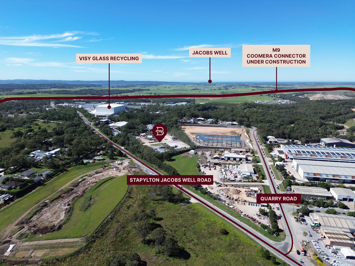 14,460sqm GBA DEVELOPMENT READY Hardstand Site 40,470sqm DEVELOPMENT APPROVED - Halfway Brisbane [EXIT 38] Gold Coast - M1 Motorway