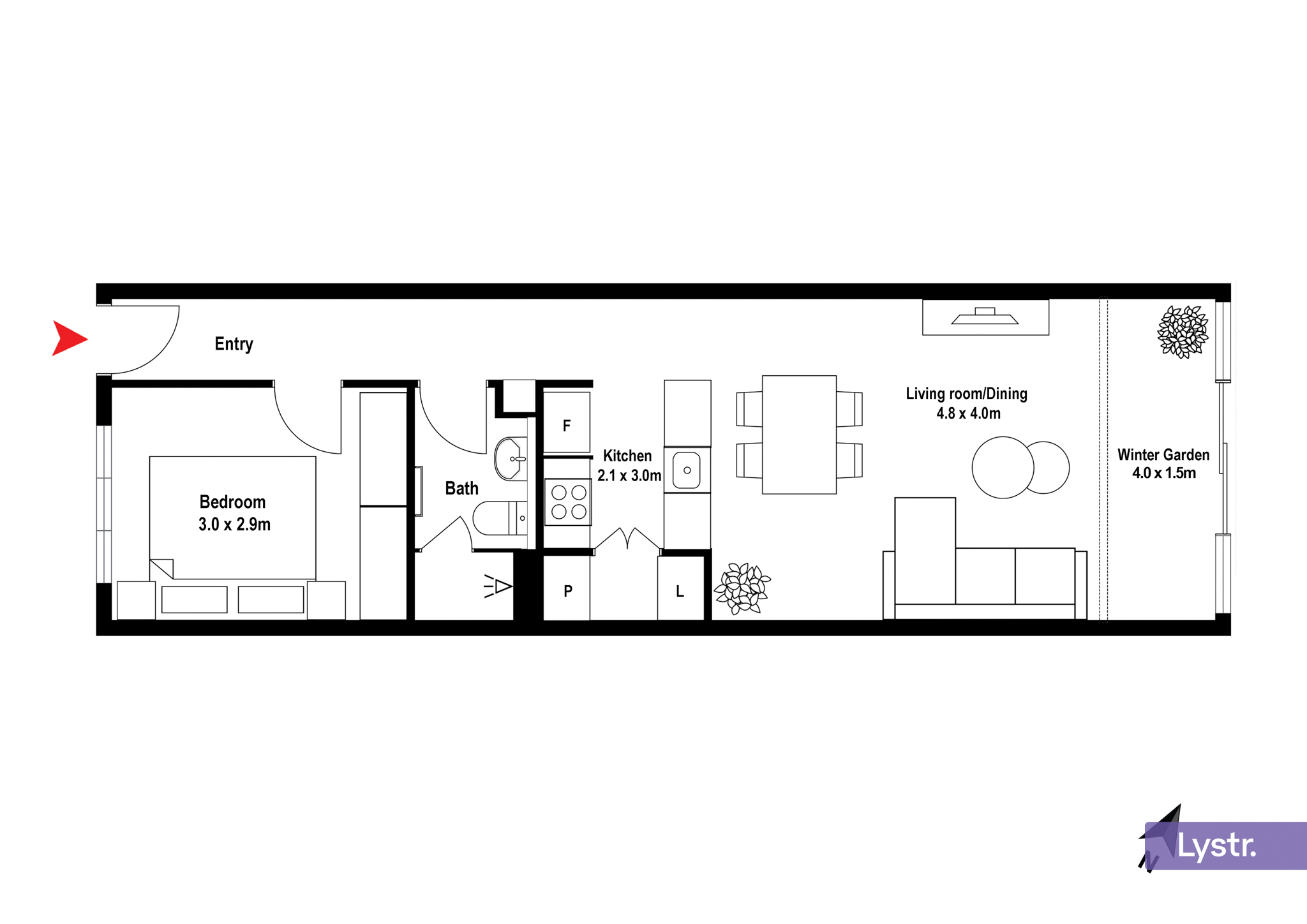 Floor plan for 504/2 Terry Connolly Street, Coombs ACT 2611