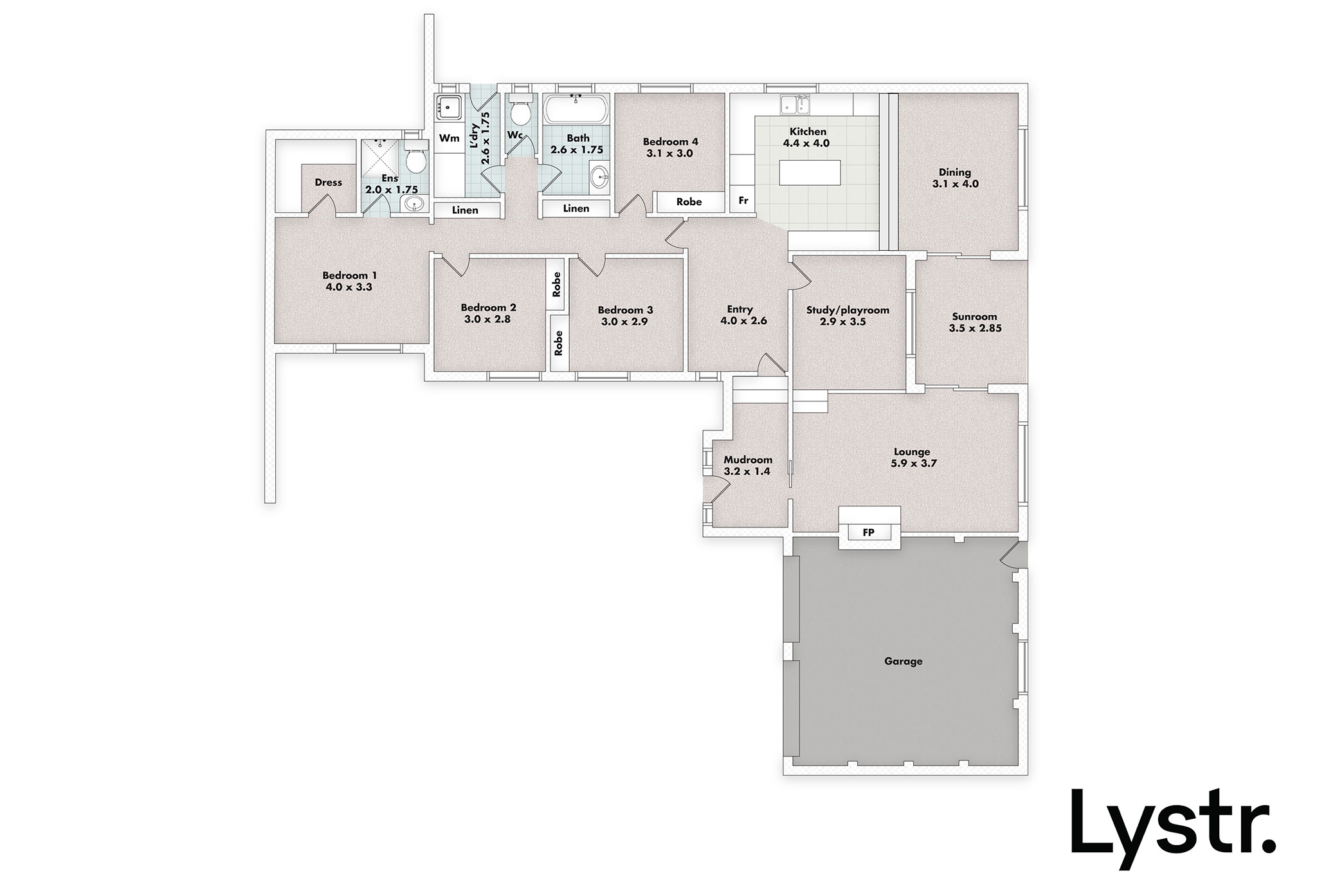 Floor plan for 13 Bruxner Close, Gowrie ACT 2904