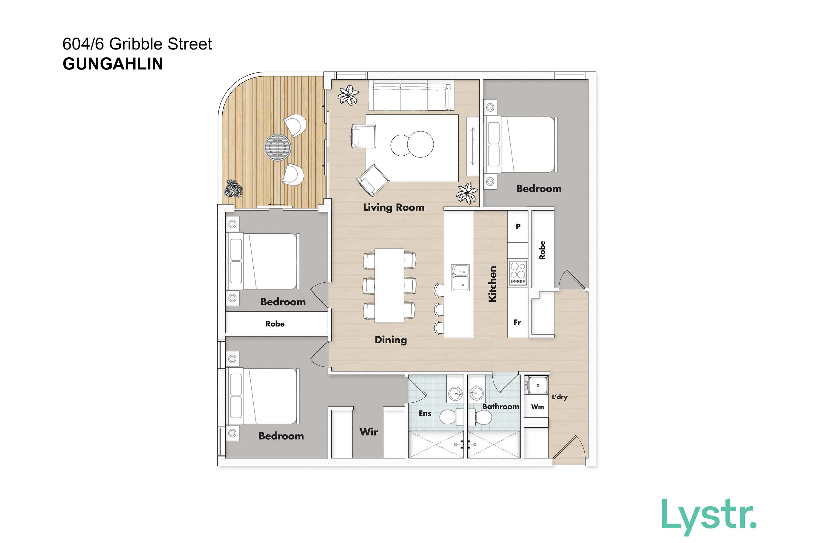 Floor plan for 604/6 Gribble Street, Gungahlin ACT 2912