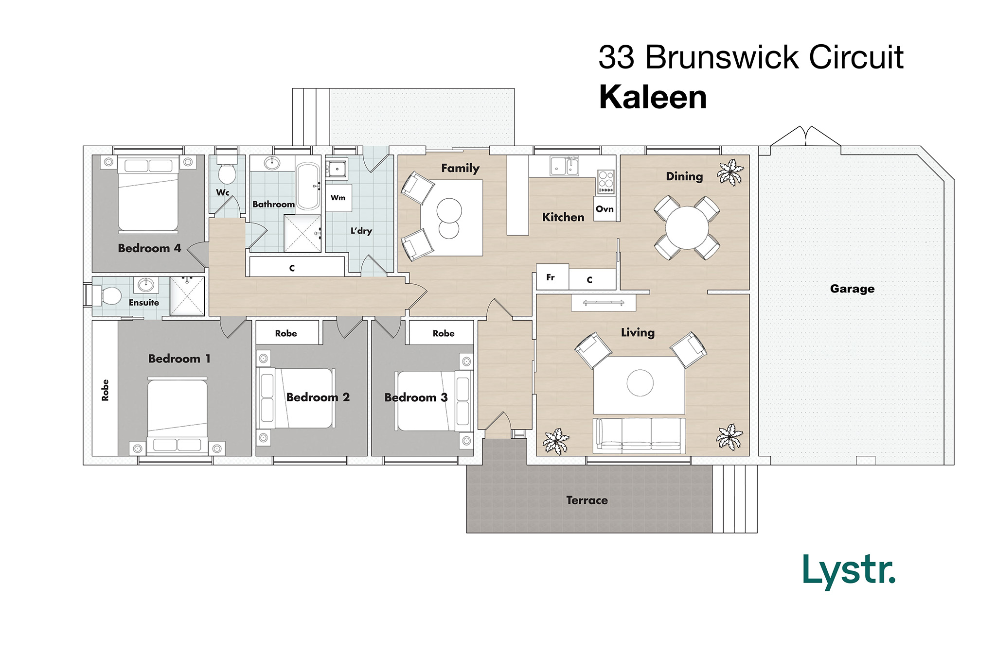Floor plan for 33 Brunswick Circuit, Kaleen ACT 2617