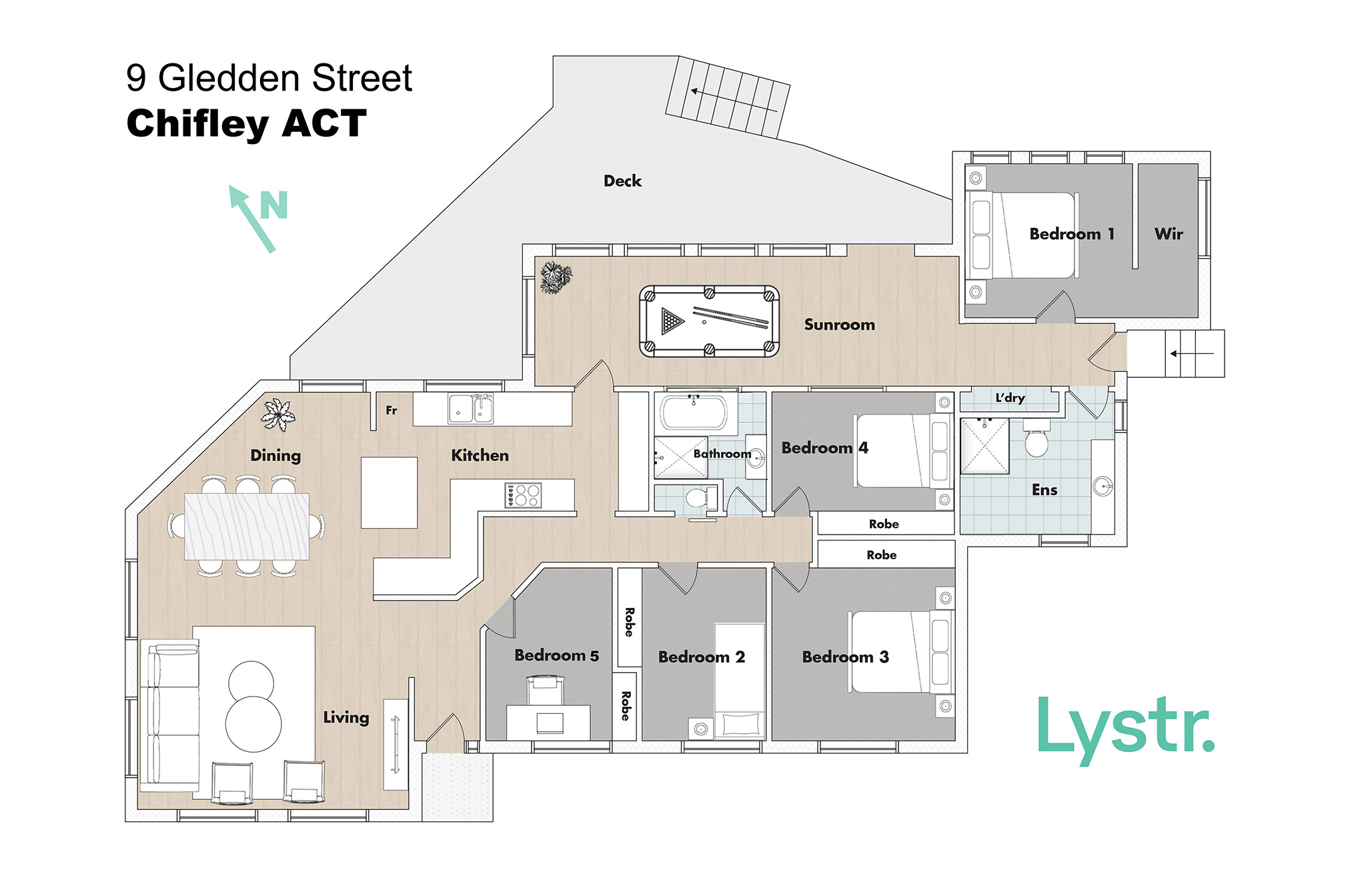 Floor plan for 9 Gledden Street, Chifley ACT 2606