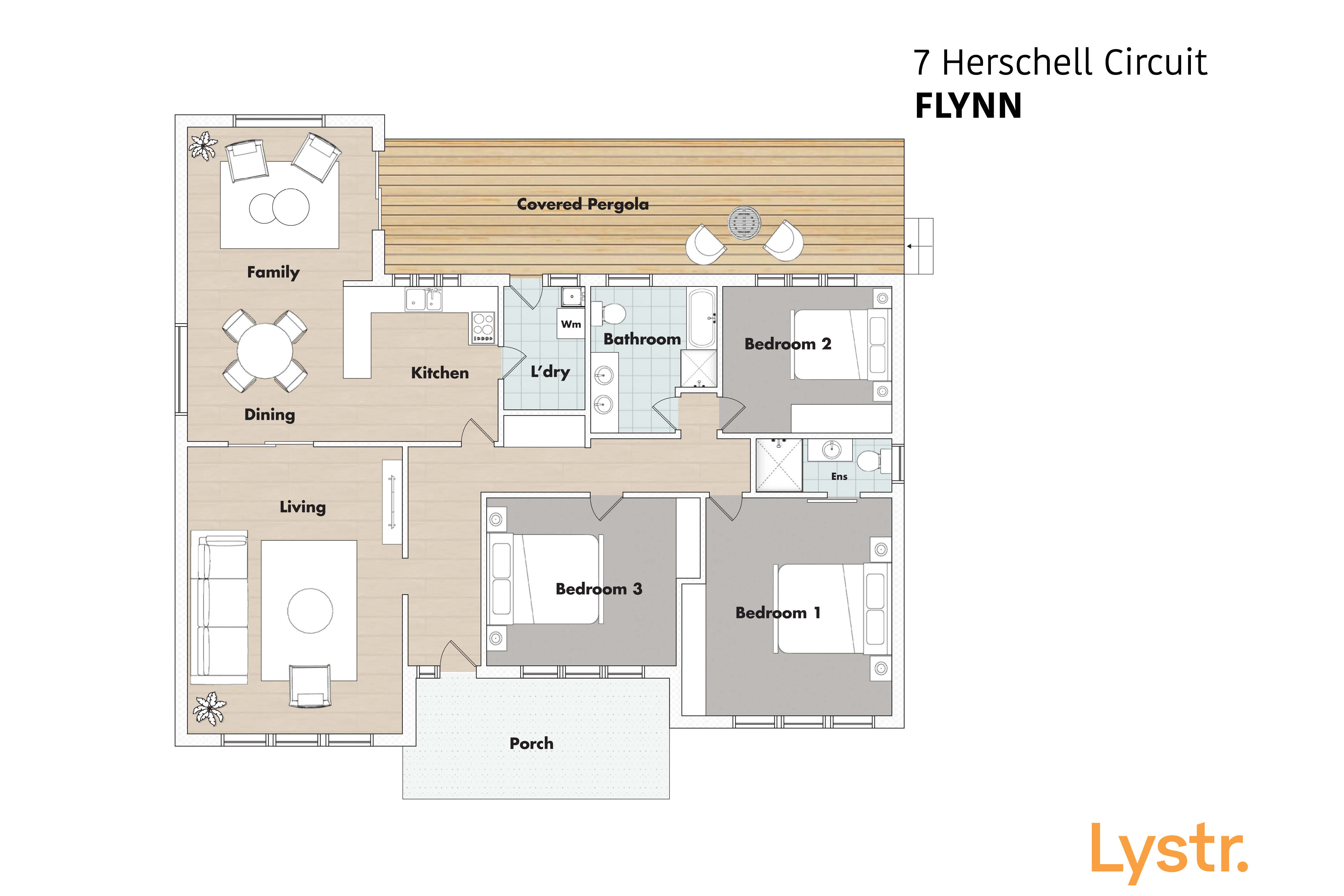 Floor plan for 7 Herschell Circuit, Flynn ACT 2615