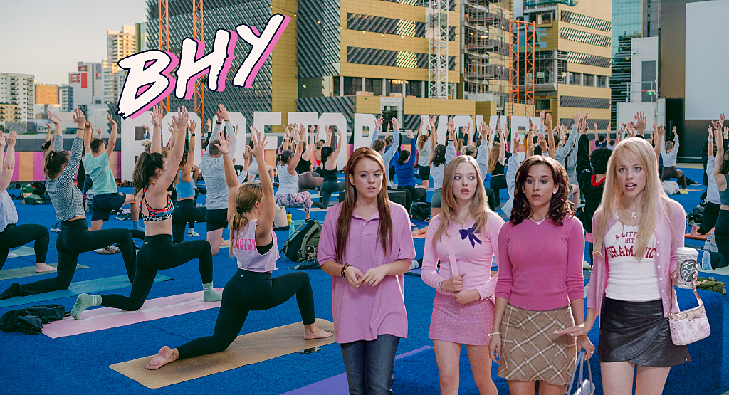Sunset Yoga Mean Girls Card