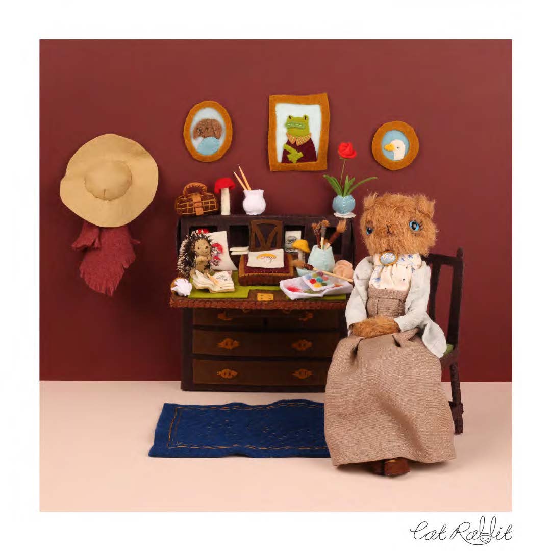 A Feline Mycologist at Work: Fine Art Print