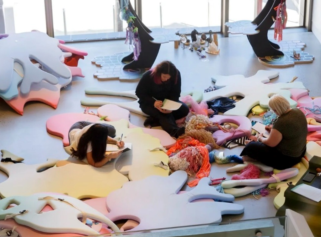 UnitePlayPerform: Build and Destroy Exhibition, Professional development Program (Rockhampton Museum of Art) 2024. Image by Melissa Gilbert.