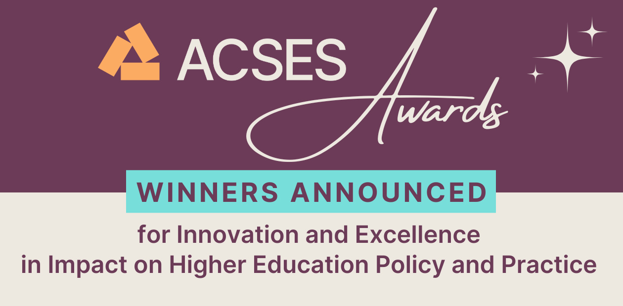 Graphic that reads: ACSES Awards winners announced
