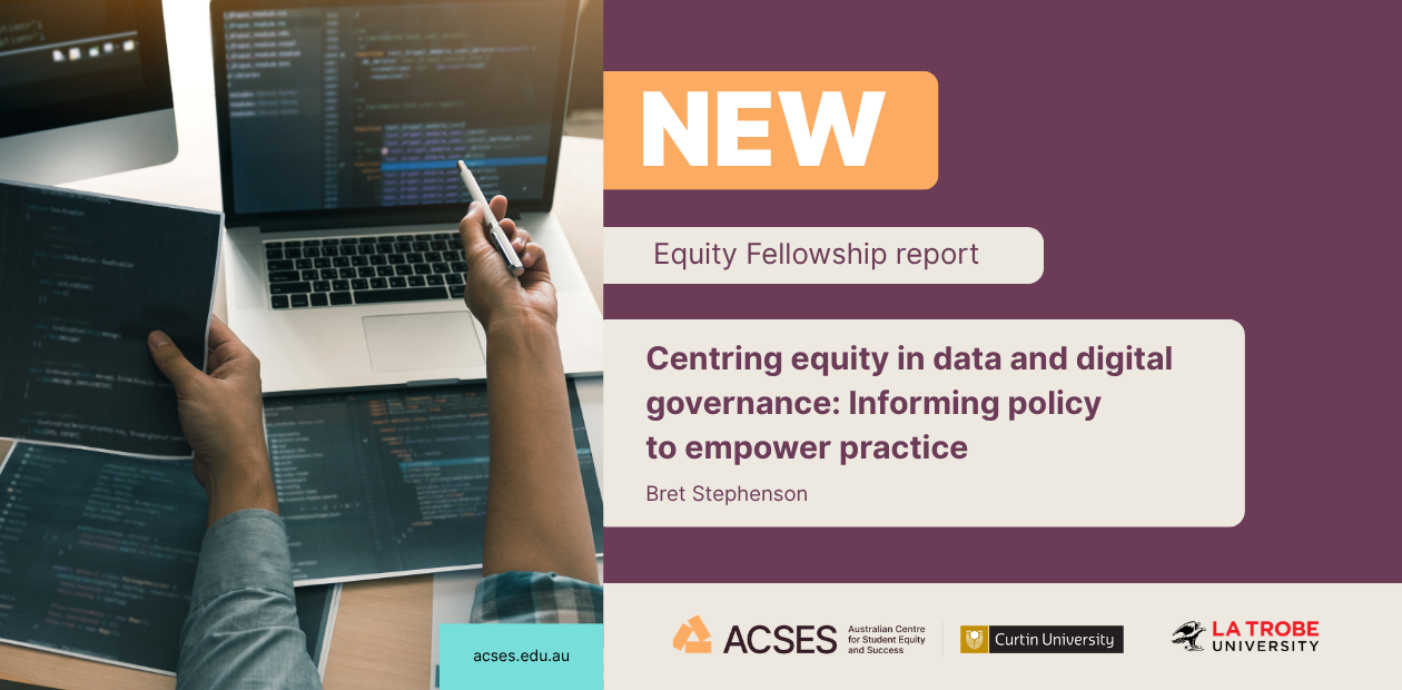 Graphic announcing release of new ACSES Equity Fellowship report, titled 
