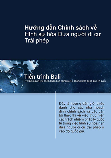 PG on Criminalizaing Migrant Smuggling_Vietnamese cover Image