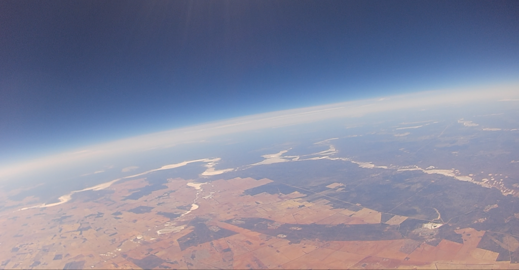 Photo taken by the horizon camera of the Binar Space Program’s HAB02 mission with QLSpace payload in 2023