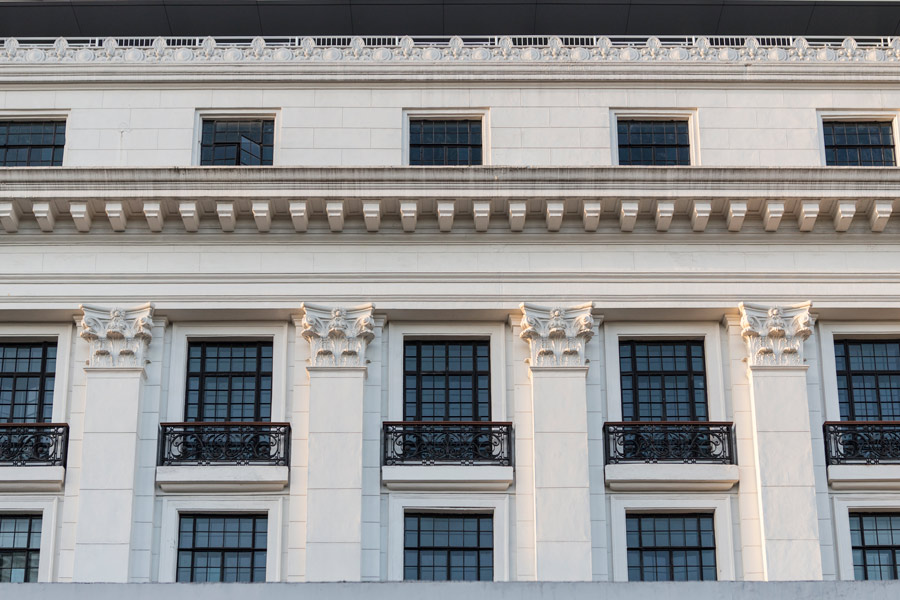 The restored colonial facade of the National Museum of Natural History.