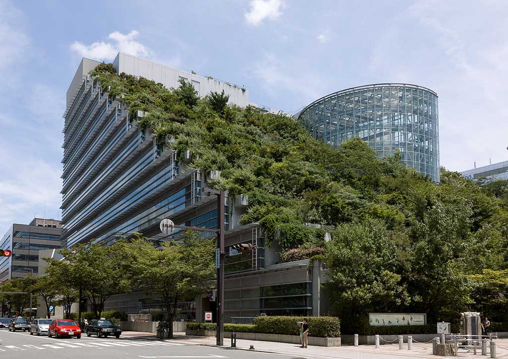 bluprint architecture emilio ambasz fukuoka prefectural international hall acros building