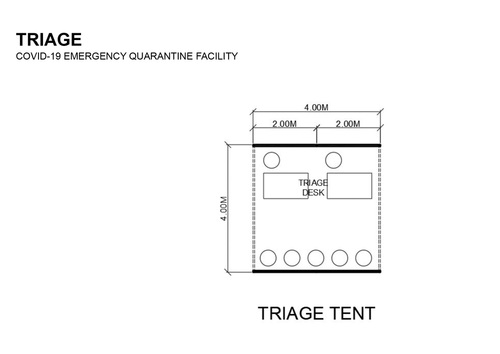 quarantine facilities - triage tent