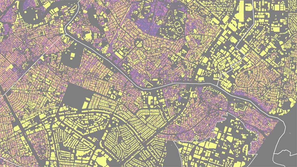 The image shows a Figure-ground analysis of Makati and BGC by Leandro Poco