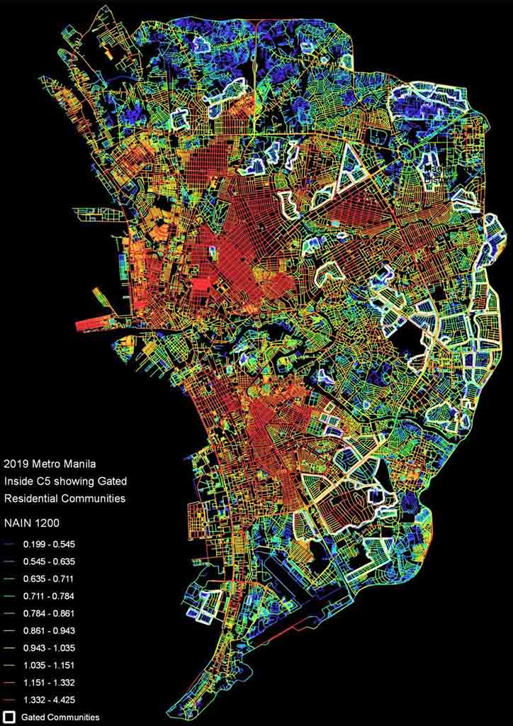 BluPrint Poco Space Syntax map of Metro Manila
