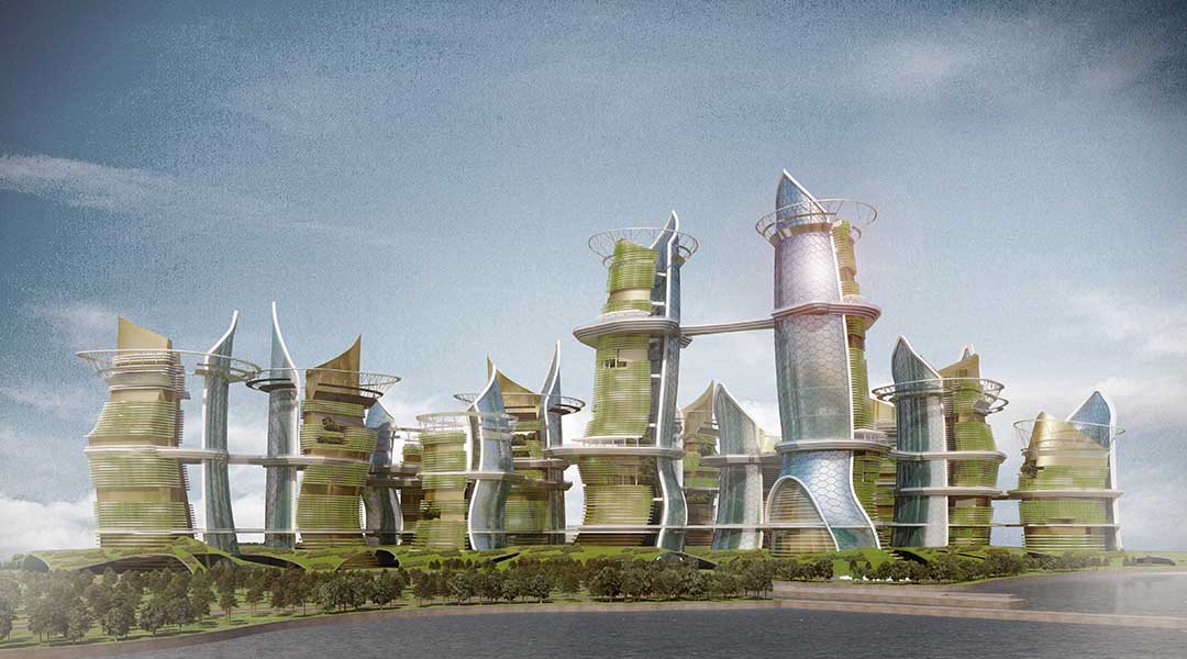 Urban Rainforest by AIDEA, conceptualized in 2016 for the book, Blueprints for 2050 - AIDEA Jojo Tolentino manifesto