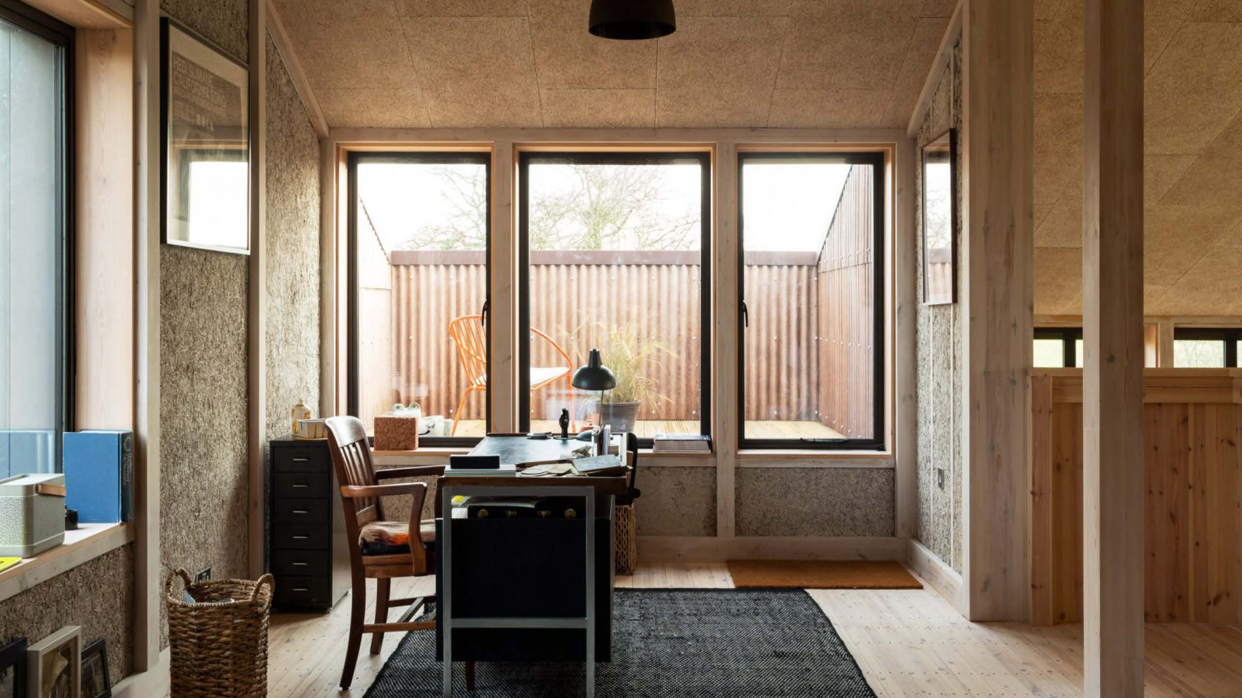 hempcrete in The Flat House in Cambridgeshire.
