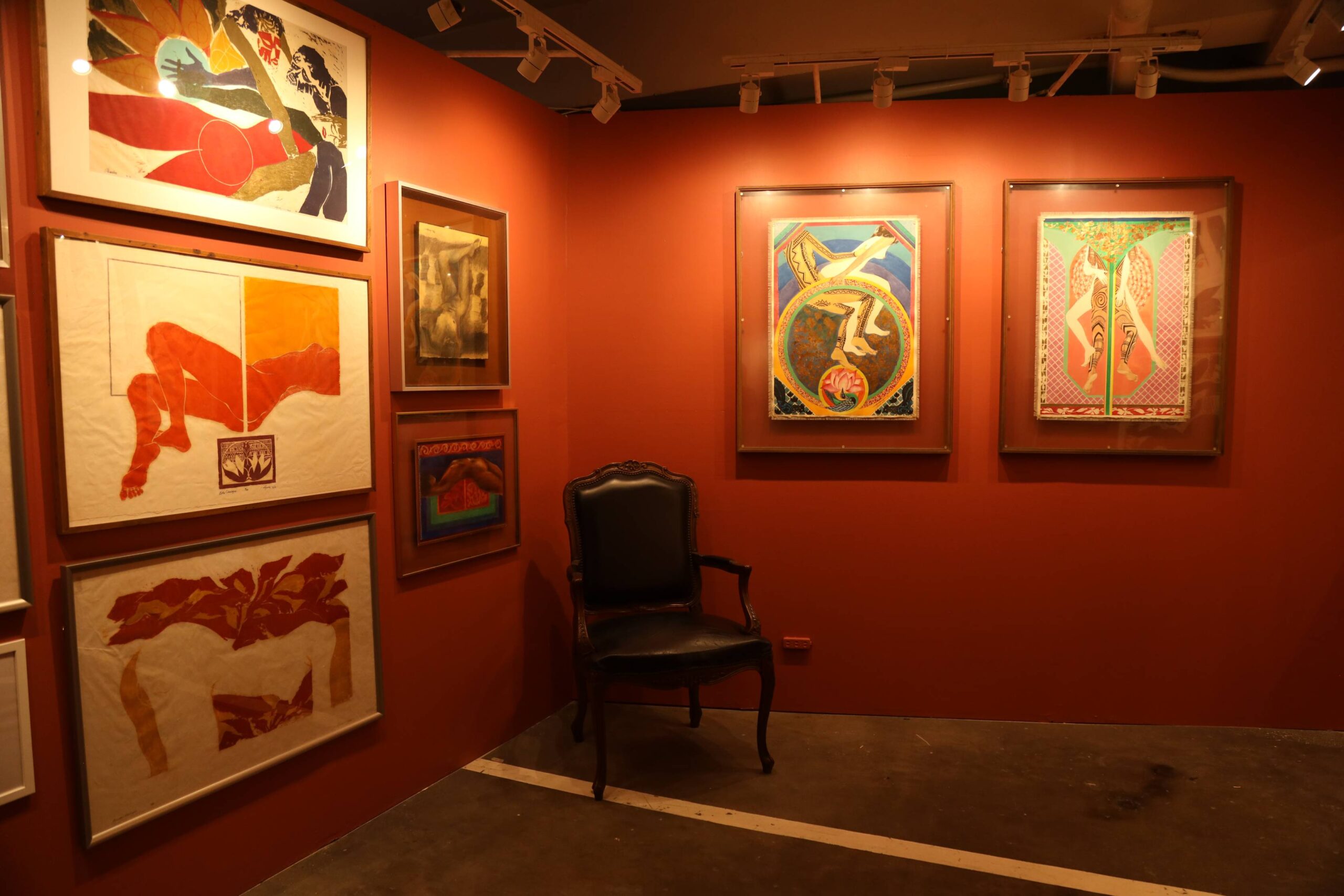 Nude paintings for the Rod Paras-Perez exhibit at Art Fair 2024.