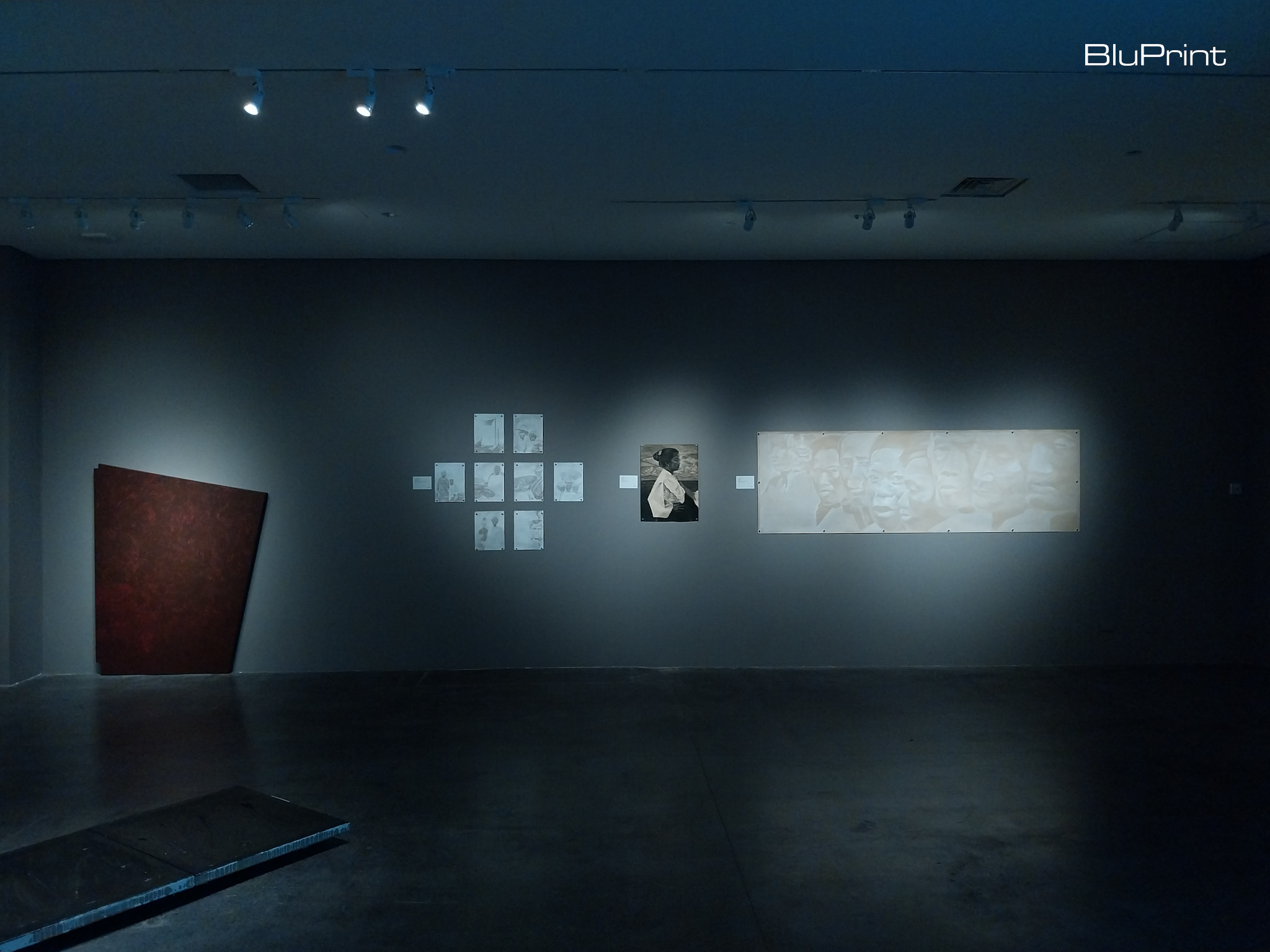 A photo of some of the artwork in "Snare for Birds" at Ateneo Art Gallery. Photo by Patricia F. Yap.