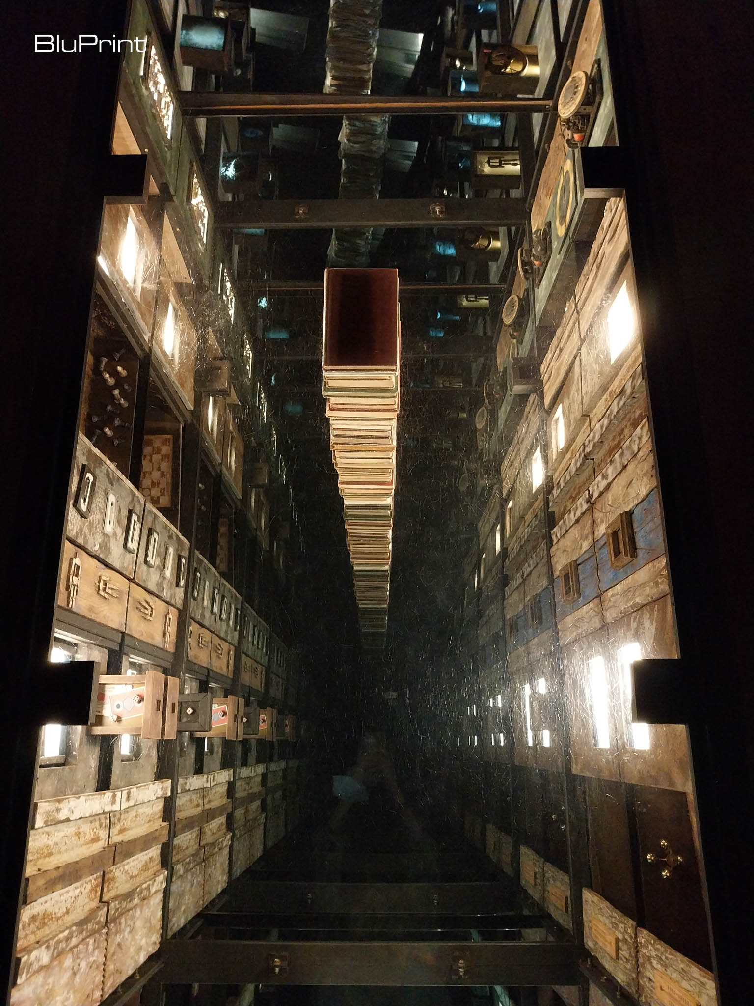 A portion of "Firewalk" by Mark Justiniani at the "Void of Spectacles" exhibit at Ateneo Art Gallery. Photo by Patricia F. Yap.