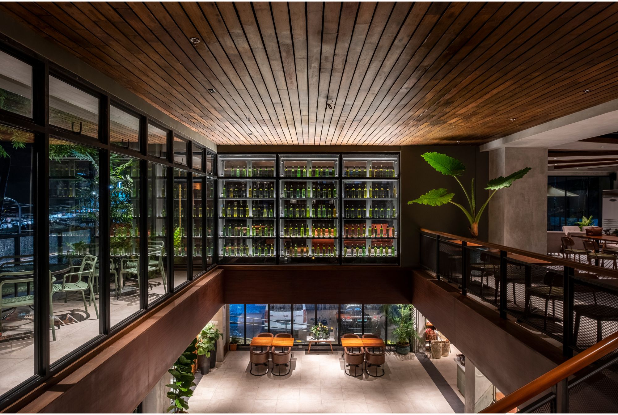 view of the upper mezzanine of Cafe Bobs designed by Larawan Ink in Bacolod.