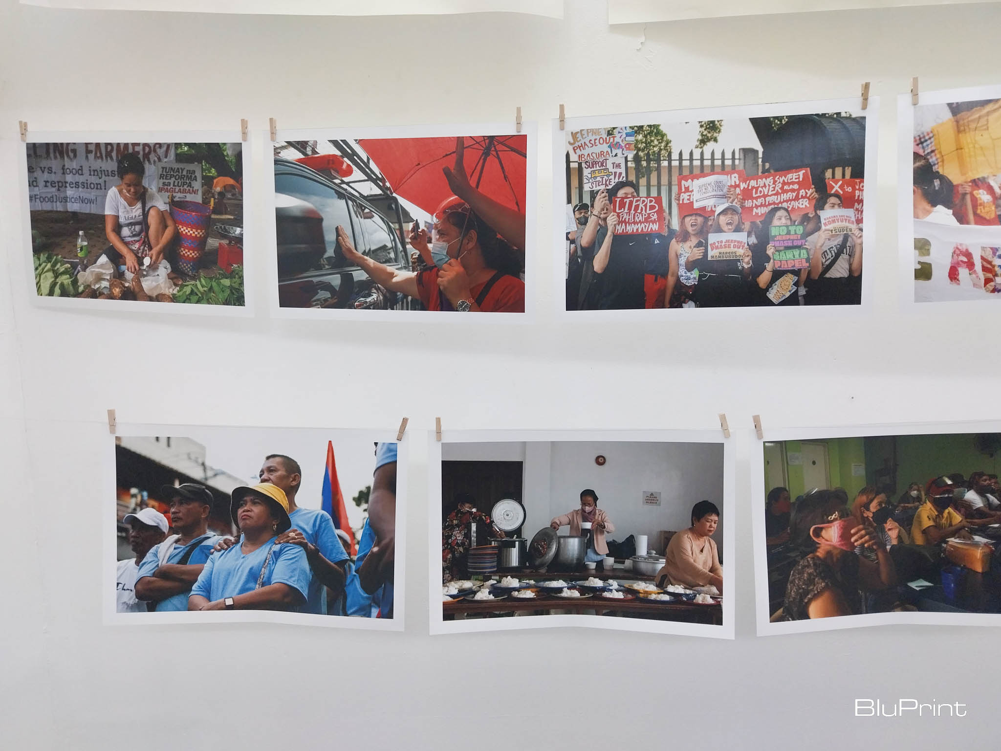 Tel Delvo's photographs exhibited in "Alburoto." Photo by Elle Yap.