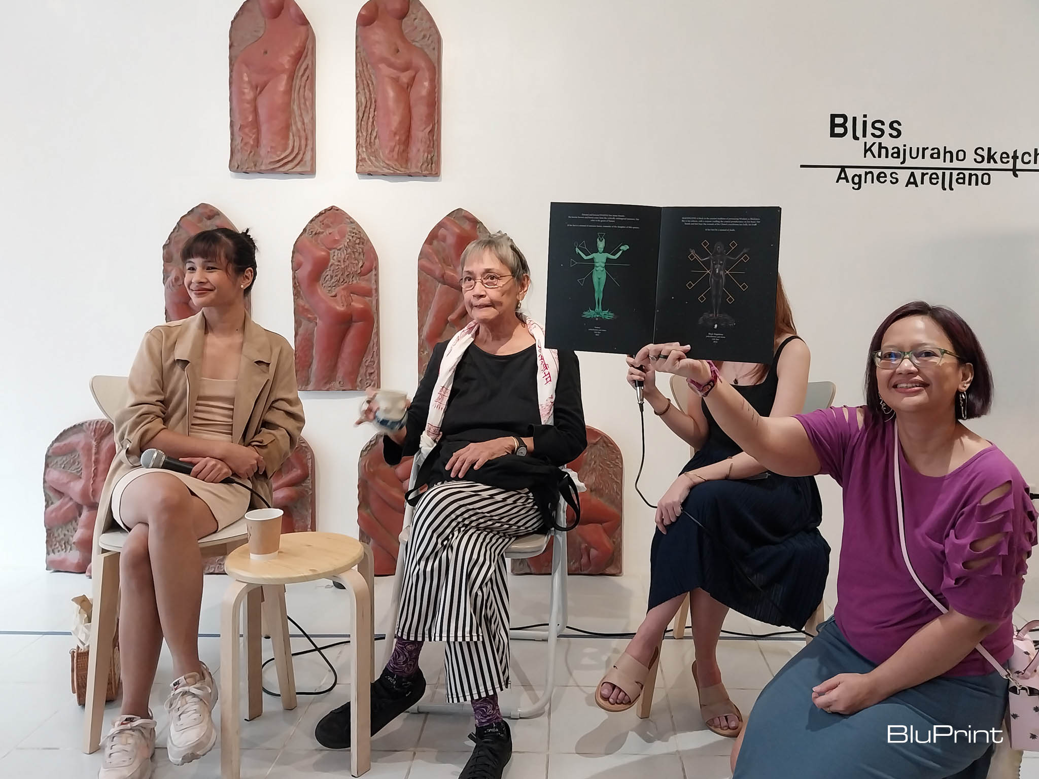 Arellano showcasing her "Project: Pleiades" sculptures. Photo by Elle Yap.