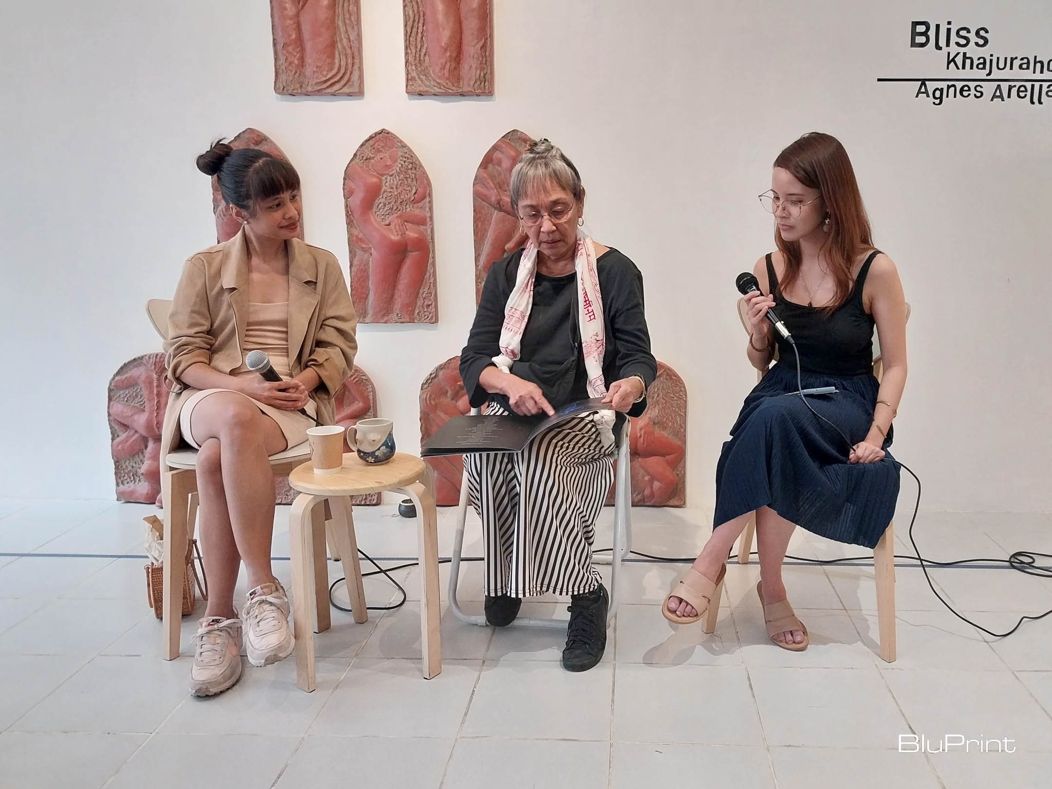 Arellano and moderators Pristine de Leon (right) and Pam Quinto. Photo by Elle Yap.