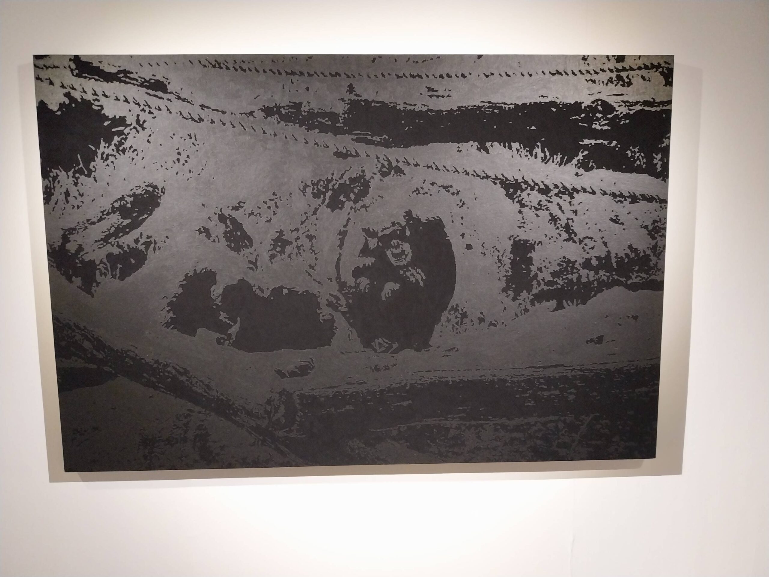 A painting of a gorilla in the jungle. Photo by Elle Yap.