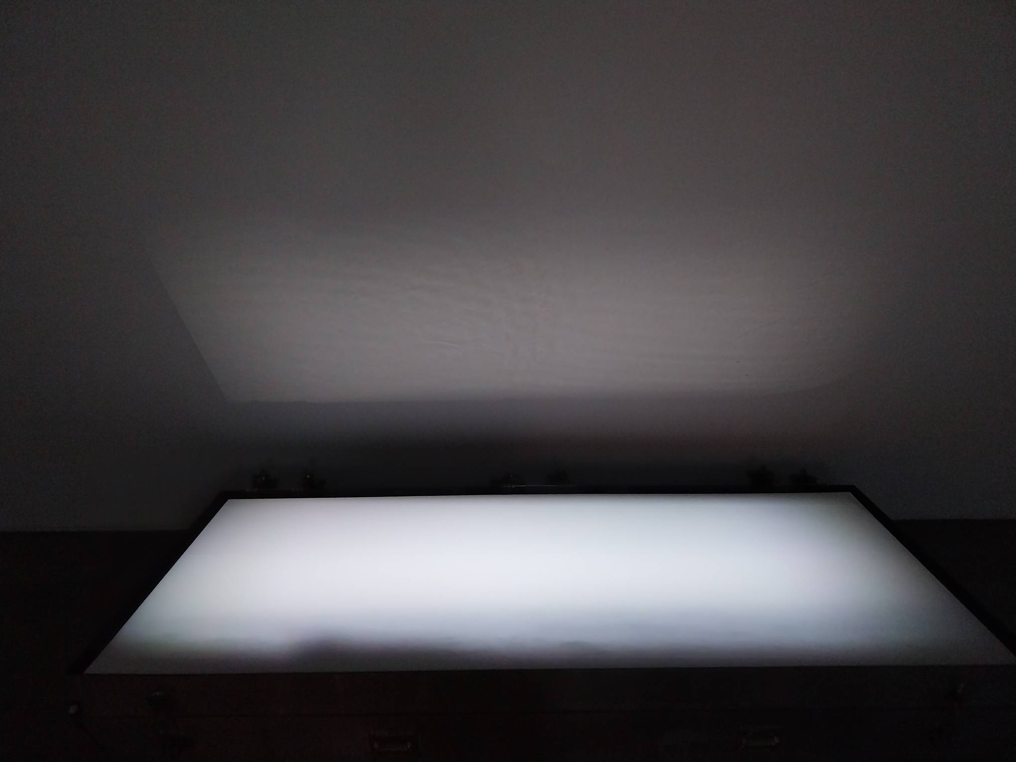 A simulation of water sounds and images on a ship. Photo by Elle Yap.