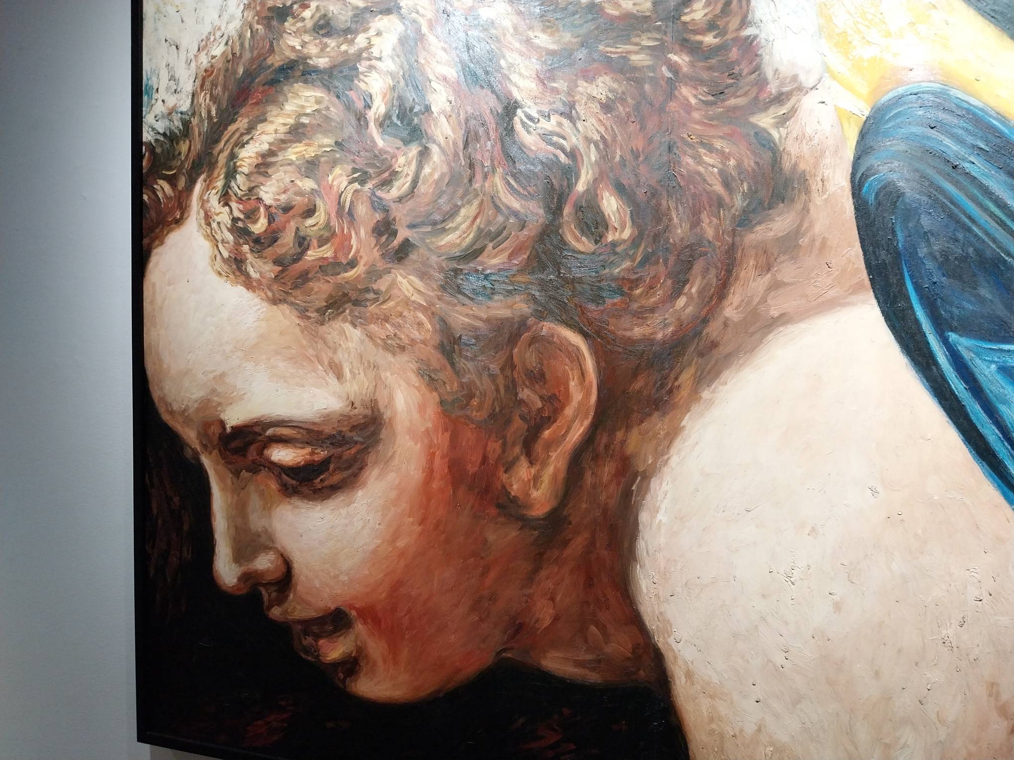 Close-up of the face from "Angel & Taxicab." Photo by Elle Yap.