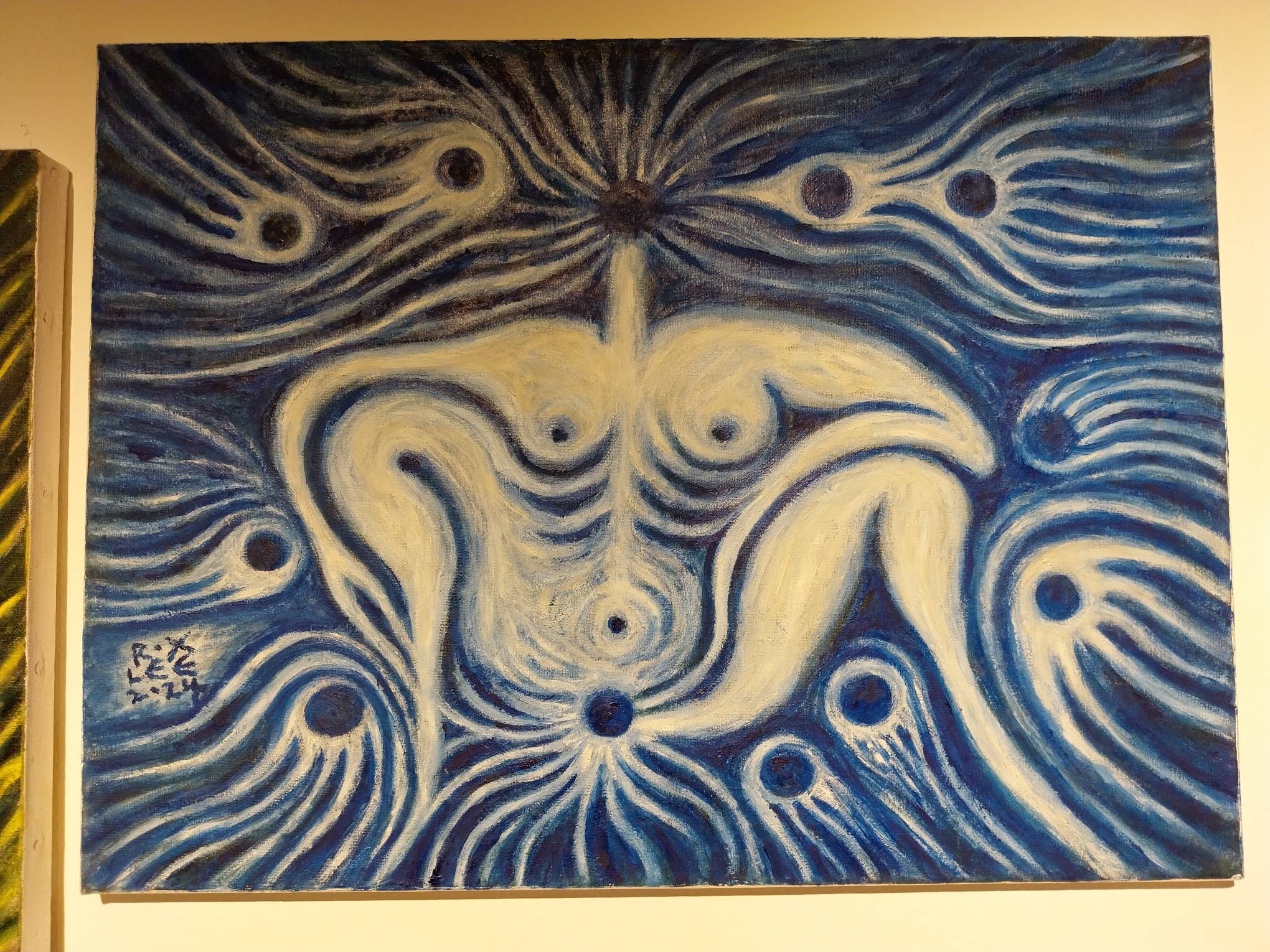 A painting by Roxlee for "Violent Camote." Photo by Elle Yap.