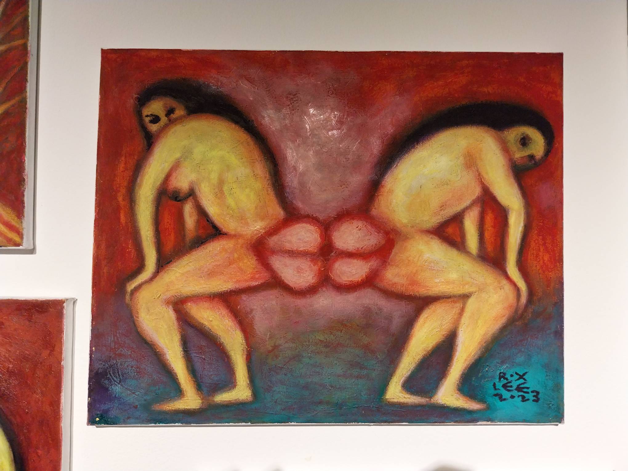 Two people twerking. Photo by Elle Yap.