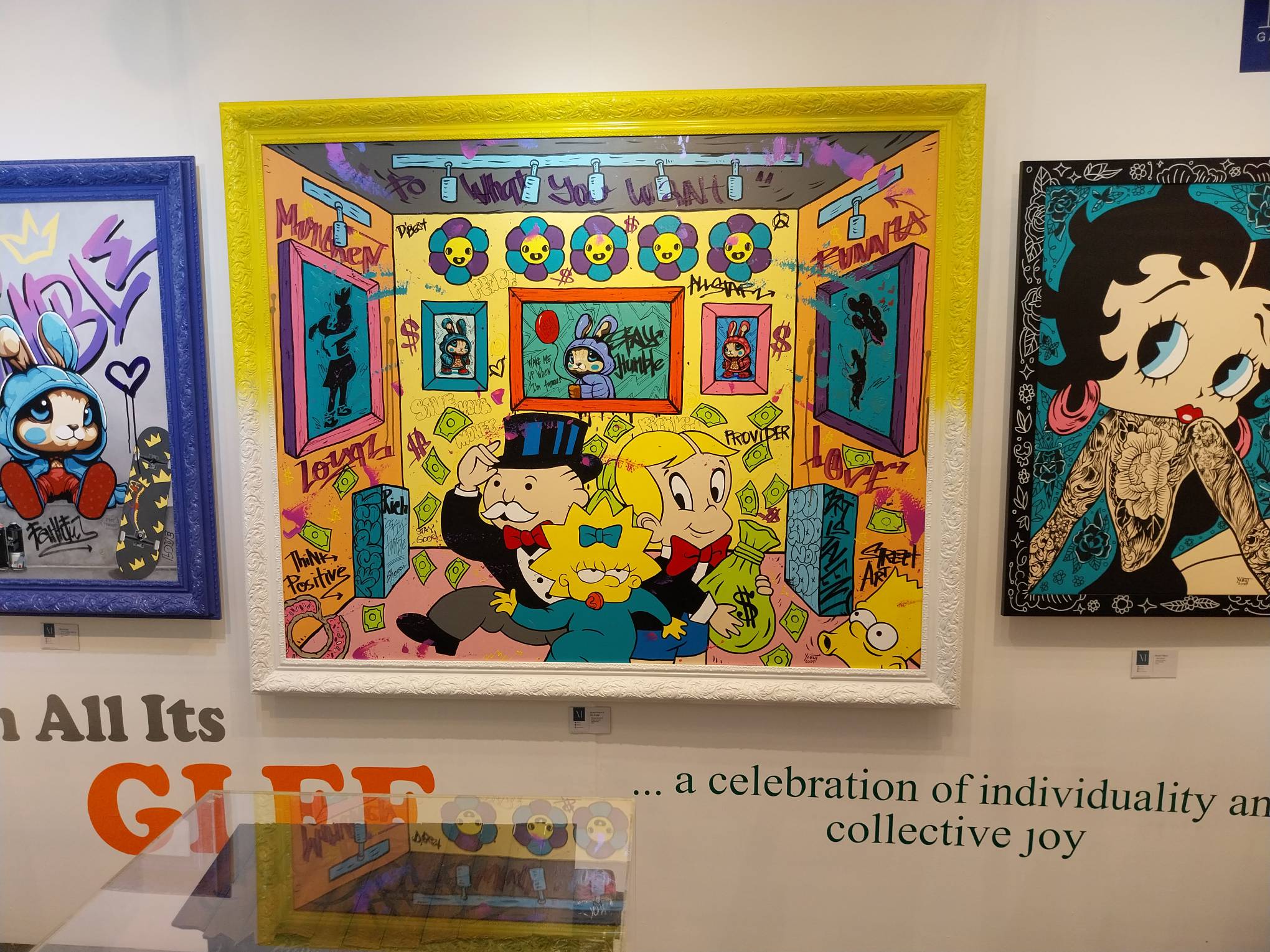 Some paintings of past cartoon characters. Photo by Elle Yap.