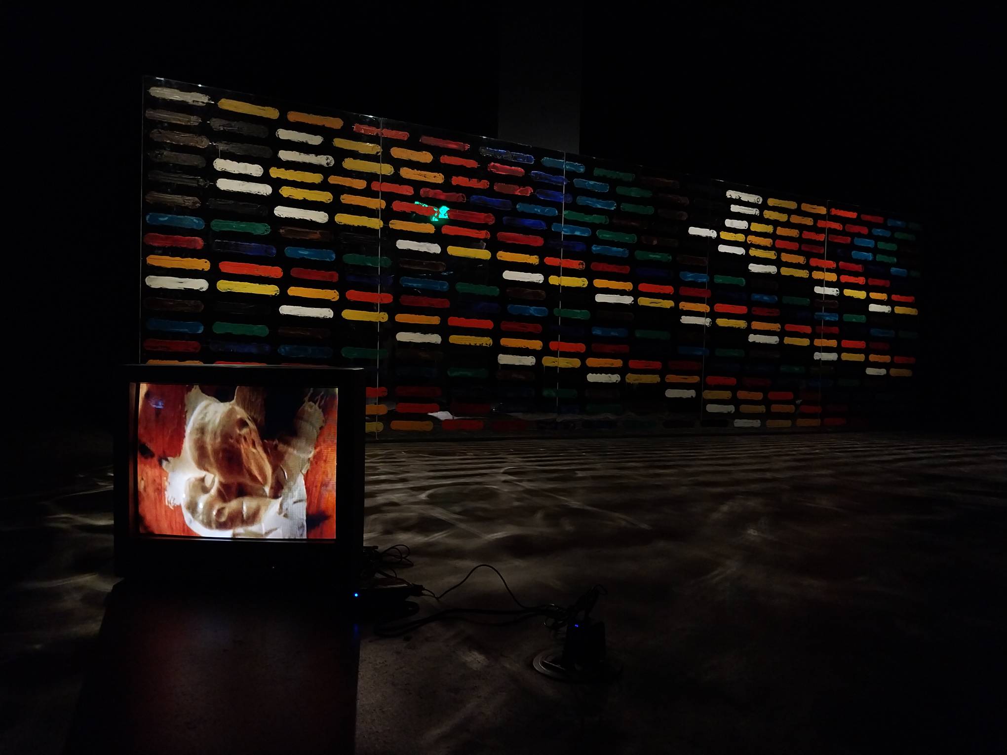 A TV showing the camera used as paint. Photo by Patricia Yap.