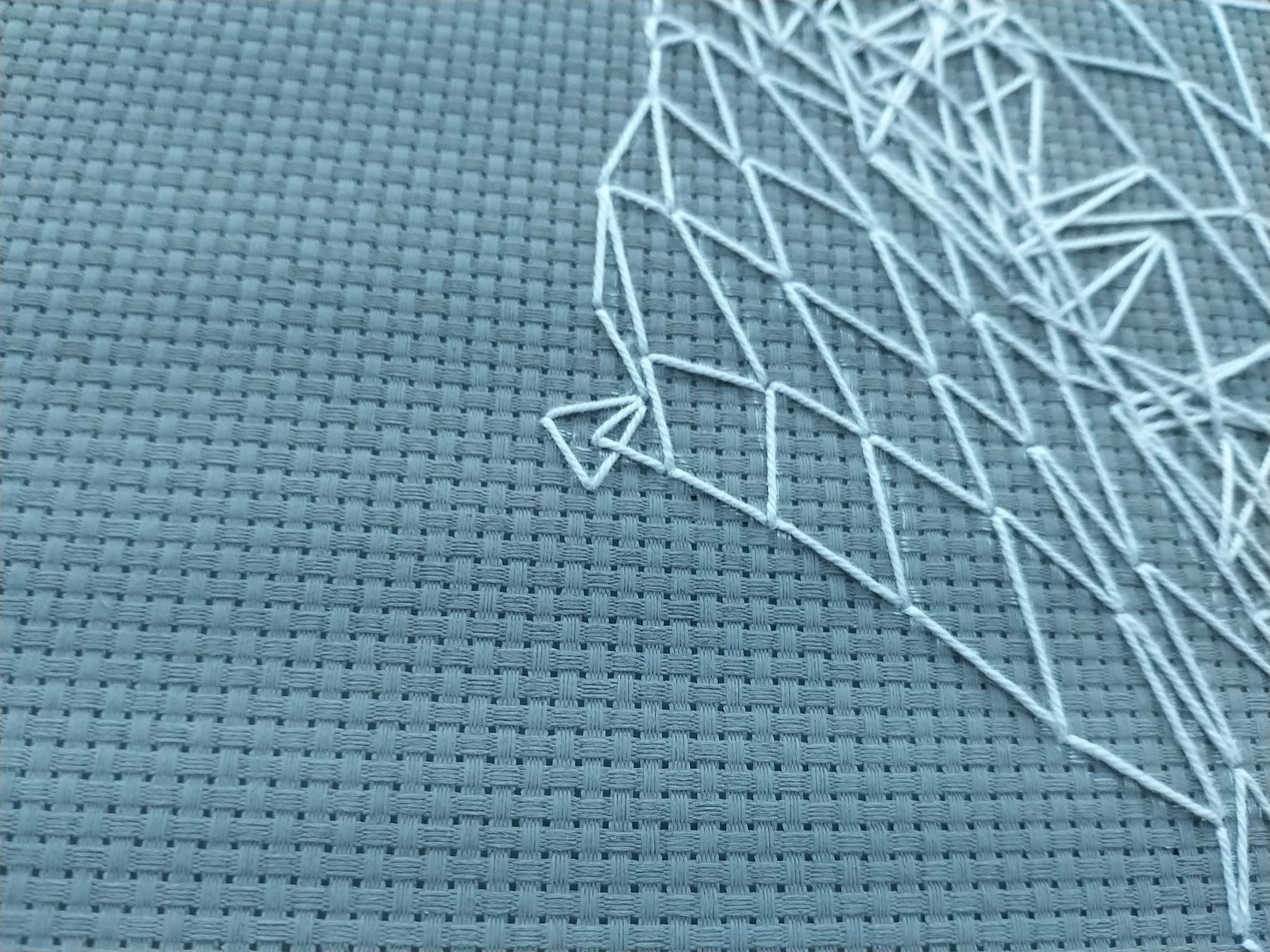 Celine Lee's threadwork as seen in "On Appropriation." Photo by Elle Yap.